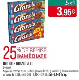 Match LU BISCUITS GRANOLA offre