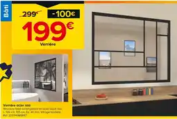 Castorama Verrière acier noir offre