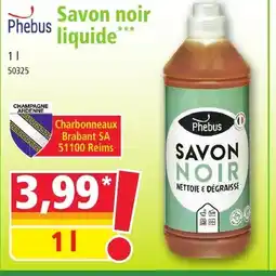 Norma PHEBUS Savon noir liquide offre