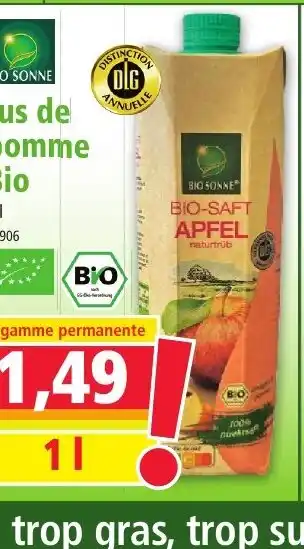 Norma Jus de pomme Bio offre