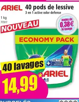 Norma ARIEL 40 pods de lessive offre