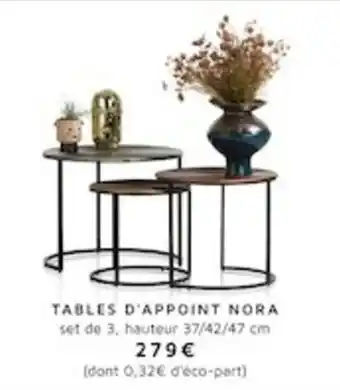 H&H Tables d'Appoint Nora offre