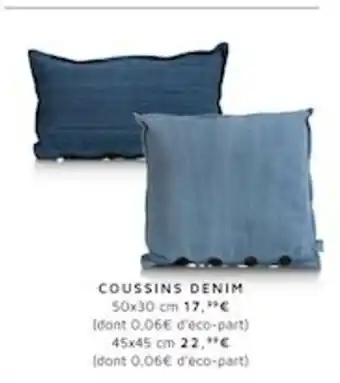 Coussins Denim