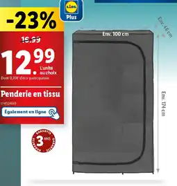 Lidl Penderie en tissu offre