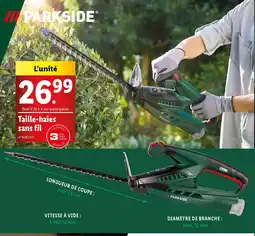 Lidl Taille-haies sans fil offre