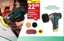 Lidl Polisseuse de rénovation sans fil offre