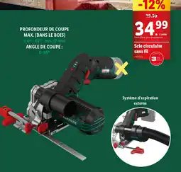 Lidl Scie circulaire sans fil offre