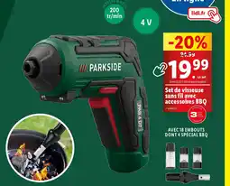 Lidl Set de visseuse sans fil avec accessoires BBQ offre