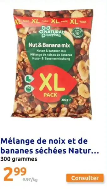 Action Mélange de noix et de bananes séchées Natur... offre