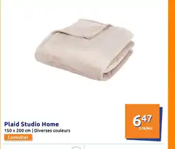Action Plaid Studio Home offre