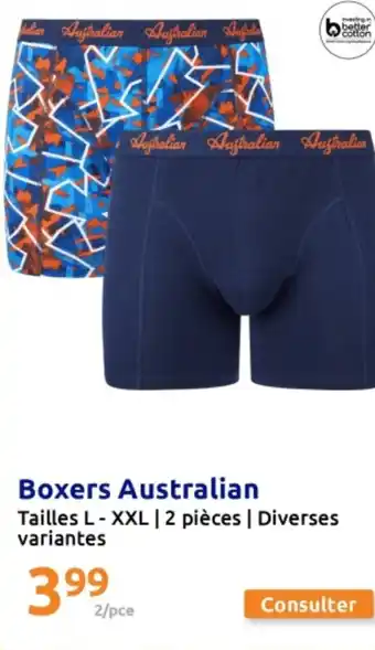 Action Boxers Australian offre