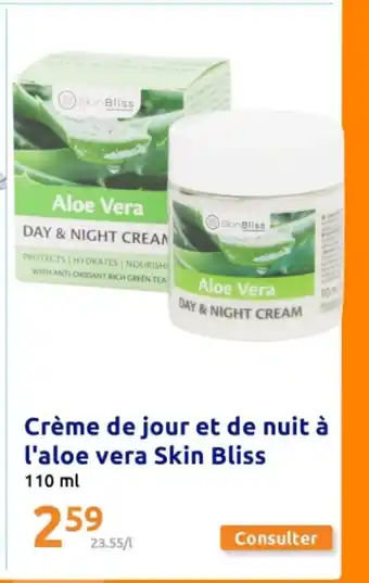 Action Crème de jour et de nuit à l'aloe vera Skin Bliss offre