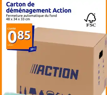 Action Carton de déménagement Action offre