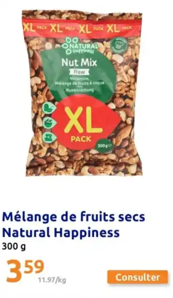 Action Mélange de fruits secs Natural Happiness offre