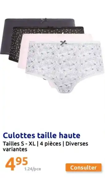 Action Culottes taille haute offre