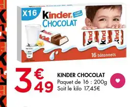 Leader Price KINDER CHOCOLAT offre