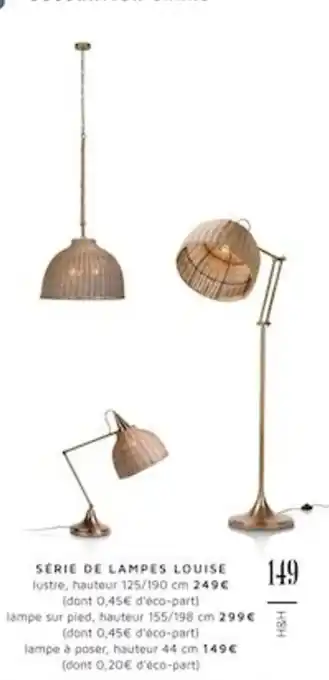 Serie de Lampes Louise