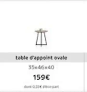 Table d'appoint ovale
