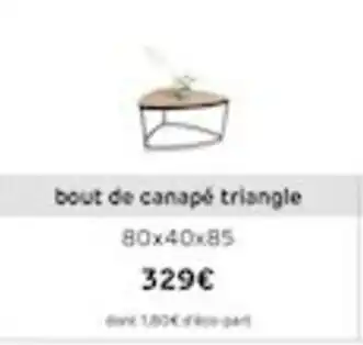 Bout de canapé triangle