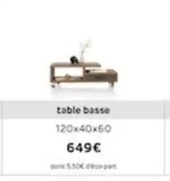 H&H Table basse offre