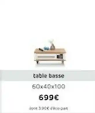 H&H Table basse offre