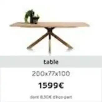 H&H Table offre