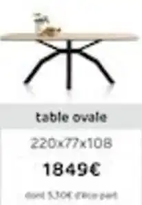 H&H Table ovale offre
