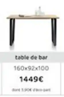 H&H Table de bar offre