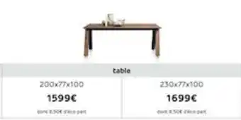 H&H Table offre