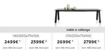 H&H Table à rallonge offre
