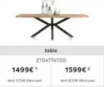 H&H Table offre