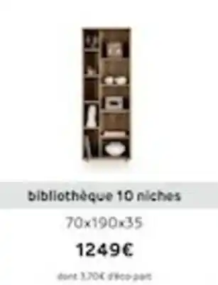 Bibliothèque 10 niches