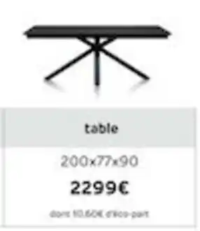 H&H Table offre