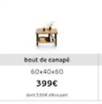 H&H Bout de canapé offre
