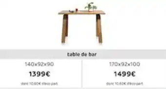 Table de bar