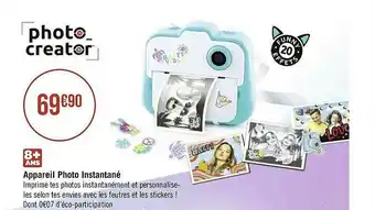 Géant Casino Appareil Photo Instantané Photo Creator offre
