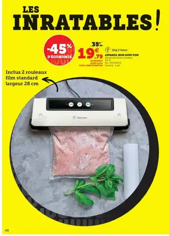 Super U Appareil Mise Sous Vide offre