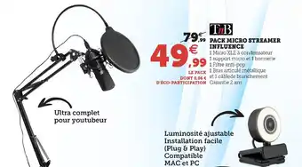 Super U Pack Micro Streamer Influence offre