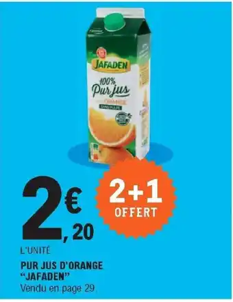 E.Leclerc Pur Jus d'Orange Jafaden offre