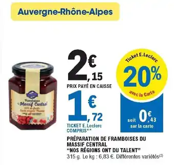E.Leclerc Préparation de Framboises Du offre