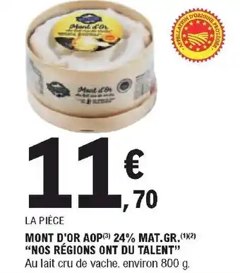 E.Leclerc Mont d'Or AOP 24% Mat.Gr offre