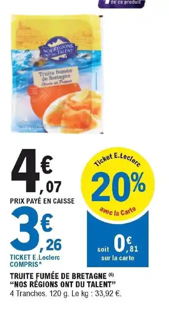 E.Leclerc Truite Fumée de Bretagne offre