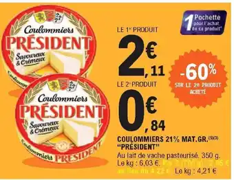 E.Leclerc Coulommiers 21% Mat.Gr Président offre