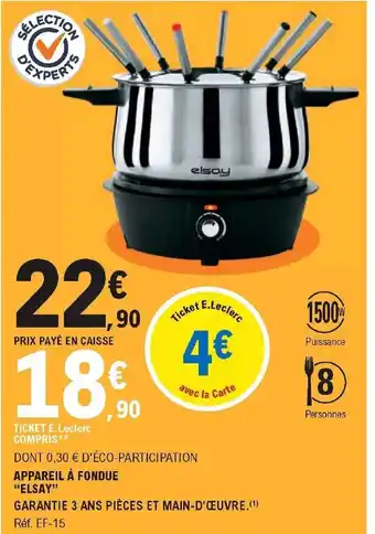 E.Leclerc Appareil à Fondue offre