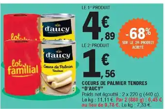 E.Leclerc Coeurs de Palmier Tendres offre