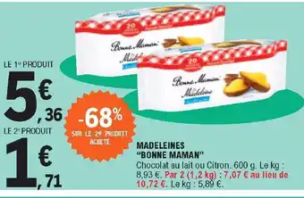 E.Leclerc Madeleines Bonne Maman offre