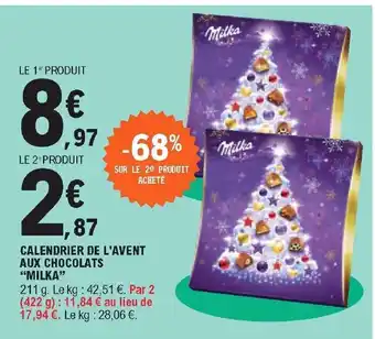 Calendrier de l'Avent Aux Chocolats Milka