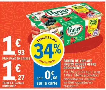 E.Leclerc Panier de Yoplait offre