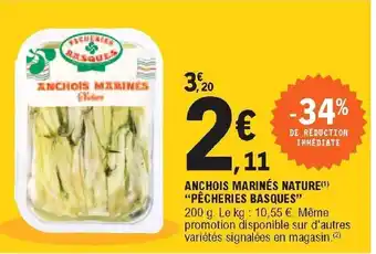 E.Leclerc Anchois Marinés Nature offre