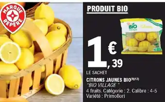 E.Leclerc Citrons Jaunes Bio offre